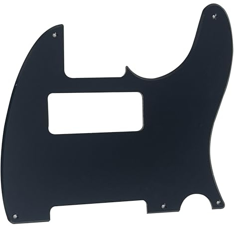 Für Fender Telecaster Tele 5 Loch mit P90 Gitarren-Schlagbrett (1-lagiges Acryl, schwarz)