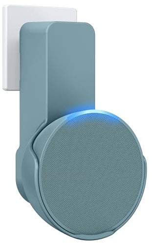 Maxonar Wall Mount, Space Saving Mount, Integrated Cable Management Wall Mount, No Drilling Required, Compatible with Ech0 PoP and Google Nest Speaker, Midnight Teal