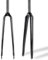 Forcella Rigida in Fibra di Carbonio 700C 25,4 mm 1 Pollice Tubo Dritto Forcella per Bici da Strada sgancio rapido 9X00 mm C Freno Forcella Anteriore per Bici (Nero Lucido, 3K)