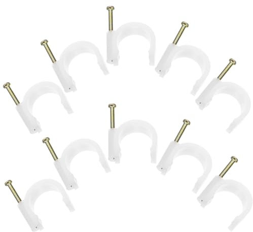 HOMOCONO 50piezas Grapas Cables Ethernet Sujetacables Grapas Cables Coaxiales Abrazadera Liberación Rápida