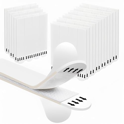 24 Tiras Adhesivas para Colgar Cuadros sin Clavos (12 Pares), 93x19mm Cuelga Cuadros sin Agujeros, Adhesivo Doble Cara Fuerte para Marcos y Decoración de Pared, Removible sin Residuos