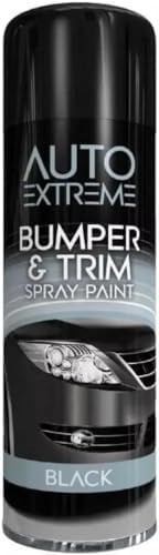 MSQUARE Bumper and Trim Spray Paint, Weather Resistant, Quick Dry, Durable, Smooth Finish, Easy Application, Ideal for Car Bumpers, Side Trims, Mirrors & Grilles Dashboard, Black, 300ml (Pack of 1)