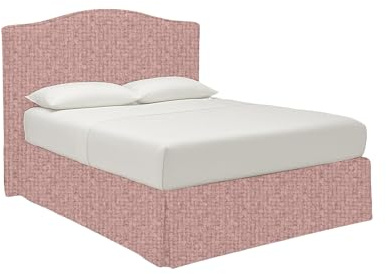 Talamo Italia Letto Piazza e Mezza Runcorn Rosa Sfoderabile Contenitore, Dimensione Materasso 120x200 cm