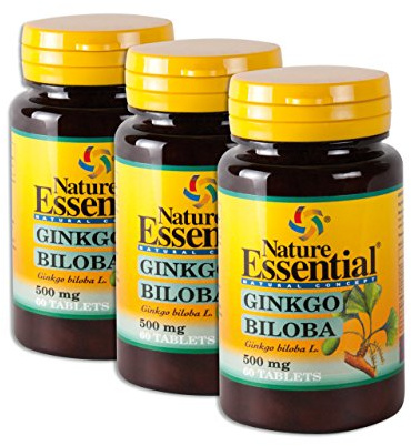 Ginkgo Biloba - 500mg Ginkgo Extrakt und Ginkgo Pulver - Das günstigste hochdosierte Premium Ginkgo auf dem Markt (insg. 180 Tabletten = 3 Monats-Pack)