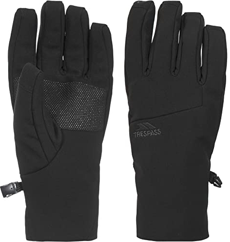 Trespass Royce, Black, XS/S, Touchscreenkompatible Softshell Handschuhe für Damen und Herren / Unisex, X-Small/Small, Schwarz