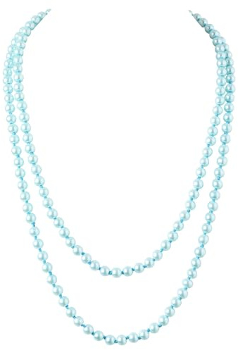 BABEYOND Modische Imitation Perlen Kette Flapper Art Deco Gatsby Kostüm Accessoires Lange Perle Halskette