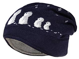 maximo Baby-Jungen ausgenäht mit Pinguinen Mütze, Blau (Navy 48), (Herstellergröße: 47)