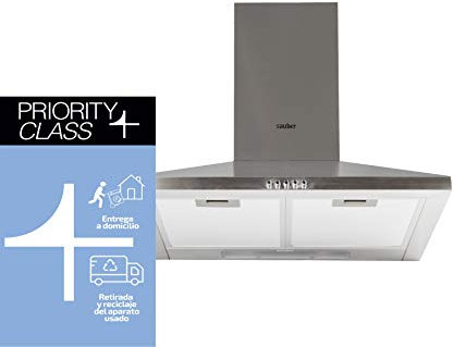 Sauber - Campana Extractora SCDP60I (Tipo Piramidal) - INOX - Luz LED - Filtros Eficientes - 60 cm - ENTREGA EN DOMICILIO