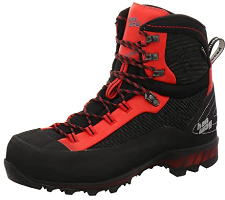 Hanwag M Ferrata Ii GTX Rot - Gore-Tex Wasserfester atmungsaktiver Herren Goretex Bergstiefel, Größe EU 48 - Farbe Bl