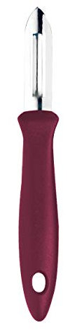 Fiskars Peeler with Stainless Steel Blade for Fruit and Vegetables, Plastic/Stainless Steel, Blade Length: 6 cm, Merlot, Inspiration, 1027499