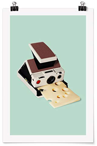 Bilderwelten Poster Galerieprint - Jonas Loose - Kamera mit Käse - Glänzend 30 x 20cm