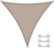 CelinaSun Sonnensegel wasserdicht PES Dreieck gleichseitig 4,6x4,6x4,6m Taupe UPF 50+ Premium Sonnenschutz inkl Befestigungsseile