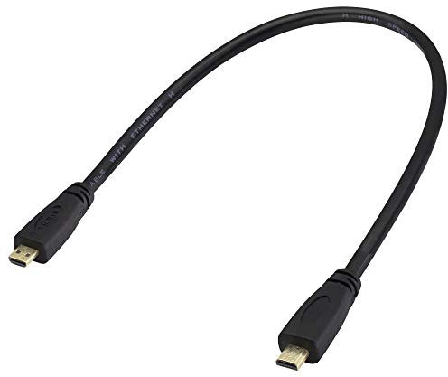 zdyCGTime Hochgeschwindigkeits Micro zu Micro HDMI Stecker 4k,D-Typ Micro HDMI Kabel Videokabel,Anschluss von Smartphones,Tablets,Kameras und Anderen Geräten. (M/M 30cm)