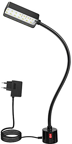 S SHUN CAN DA Led MagneticArbeitsleuchte 21 LEDs 300mm FlexibleSchwanenhalslampe lamp 500 Lumens220 Volt Nähmaschine Drehbank FräsenBohrmaschine industrielle Beleuchtung (5W Magnetische Basis)