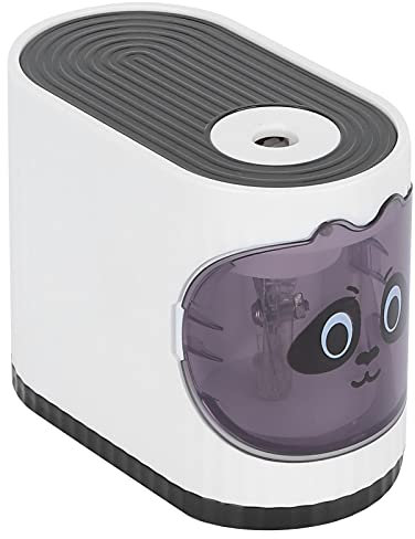 Electric Pencil Sharpener, Pencil Sharpener Large-Capacity Shaving Trough with Replaceable Knife Holder for 6~8mm Diameter Pencil(Black, Pisa Leaning Tower Type)