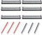 Ruidee 6 Stück Schraubklemmenblock Doppelreihige 12 Position Klemmenleiste 600V 25A + 6 Stück 12 Positionen Vor Isoliert Terminal Barrier Strip Rot/Schwarz 400V 25A(DTB2512)