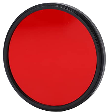 Full Red Lens Filter, 67 Mm 62 Mm 58 Mm 55 Mm 52 Mm DSLR-Kamera HD-Kamera Optischer Glas-Rotfilter mit Objektivfiltergehäuse, für die Meisten DSLR-Kameras auf Dem Markt(62mm)