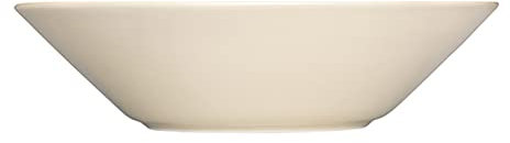Iittala Teema Tiefer Teller aus Porzellan in der Farbe Leinen mit einem Durchmesser von 21 cm, Maße: 21,6cm x 21,6cm x 5,5cm, 1061243