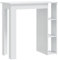 vidaXL Mesa Alta con Estante Bar Bistró Mostrador Centro Desayuno Cocina Comedor Salón Muebles Mobiliario Contrachapada Blanco Brillo 102x50x103,5 cm