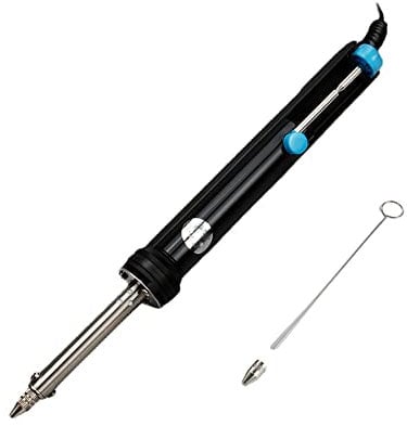 Electric Vacuum Desoldering Iron, Automatic Handheld Repair Solder Sucker Pump Tool with 2 Pcs Suction Tips and Cleaning Pin