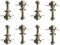 AuRiver 8 Stück Möbel-Schaukelstuhl-Kugellager Verbindungsstück Schaukelstuhl Lager Schrauben Kits Möbel Verbindungszubehör (M8 x 55 mm)