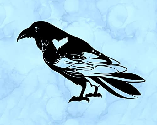 myrockshirt Rabe Vogel Rabenherz Liebe 15 cm Aufkleber Sticker Autoaufkleber ohne Hintergrund freie Farbwahl