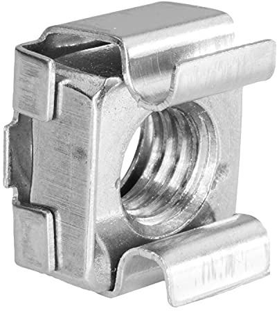 Techtanium Käfigmuttern [für Blechstärken 1,8 mm bis 3,2 mm] M8 aus Edelstahl A2 (100 Stück) | Versch. Größen & Verpackungseinheiten verfügbar | Kastenmuttern | Einsteckmuttern | Blechmuttern