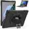 Junfire Case for Microsoft Surface Pro 11 (2024) / Pro 9 13 inch, Rugged Protective Cover with Kickstand Hand Strap & Pen Holder, Compatible with Type Cover Keyboard, Black