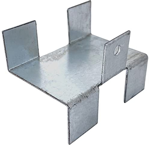 IRONTITE® Pack of 4 Gravel Board Clips, Screw in Fence Panel Clips to Help Keep Your Panels Secure by Screwing to Your Gravel Boards (BZP)