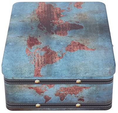 Boîte de Rangement en Fer Blanc, Boîte de Rangement en Fer Blanc Très Durable, Résistante à la Rouille, Grande capacité, Largement Utilisée avec clé de Cadenas pour Bureau