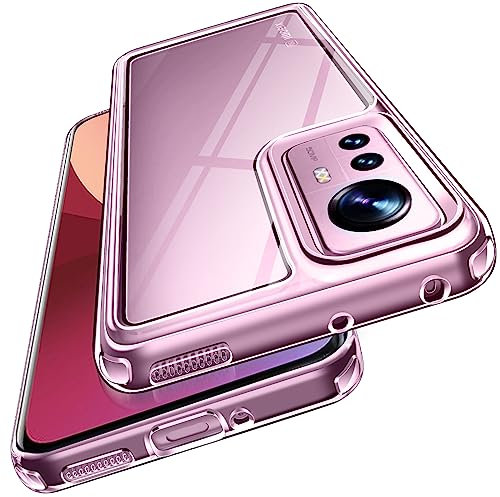 iVoler Anti Ingiallimento Chiaro Cover per Xiaomi 12 Pro, [Antiurto di Grado Militare] Trasparente Sottile Anti Graffio Custodia Case con Paraurti Assorbimento degli urti