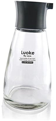 Cabilock Glass Seasoning Bottle Leakproof Soy Sauce Dispenser Creative Kitchen Condiment Jar for Home Cooking