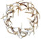 Didiseaon Christmas Antler Wreath for Front Door Rustic Farmhouse Resin Decoration Eye-catching Hanging Xmas Wreath Easy Care for Holiday Home Decor