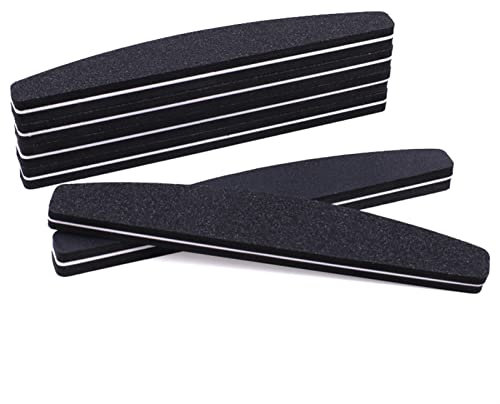 TRUSTTWO 20pcs Professional Nail Arche Sponge Slange Files Files Buffer Compatible con Manicure Half Moon Lime 100/180 Herramientas de uñas The New