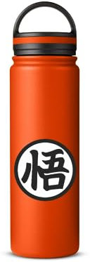 Gym Water Bottle Goku's Training Symbol Workout Vacuum Bottle 24Oz (Orange)