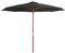 Camerina Sonnenschirm mit Holzmast 350 cm Anthrazit Gartenschirm Sonnenschirm Windfest