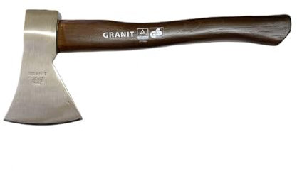 DAHLMANN GA02-M Universalbeil Axt mit Hickory Holz Stiel Länge 380mm Kopfgewicht 800g inkl. Klingenschutz by Granit Black Edition