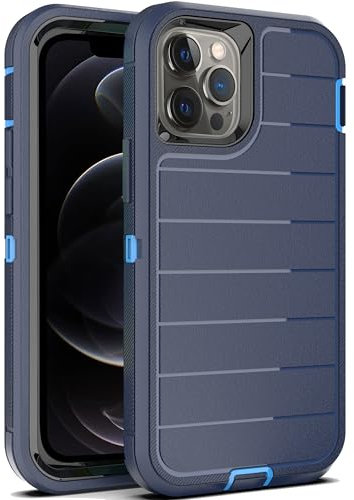 YmhxcY for iPhone 13 Pro Max/iPhone 12 Pro Max Case,3-in-1 Super Heavy duty phone protective case/Shock Protection/Dust Proof/Super sturdy, Designed for iPhone 13 Pro Max 6.7-Dark Blue