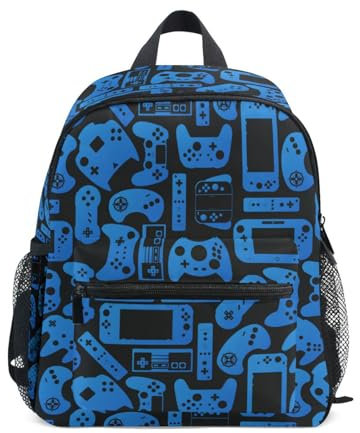 GuoChe kids backpacks for toddlers Video Game Controller Gadgets Blue toddler book bags whistle, Video Game Controller Gadgets Blue, S
