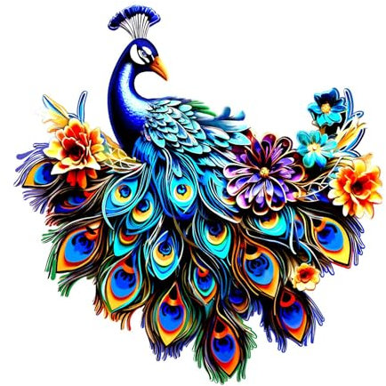 MISNODE Metall-Pfau-Wanddekoration, Pfauenvogel-Wandbehang, Vogel-Wandkunst, Metallvögel, Wandskulptur, Dekoration, Pfau-Wandkunst für Zuhause, Schlafzimmer, Wohnzimmer, Wand, Zaun, Garten(Blau)