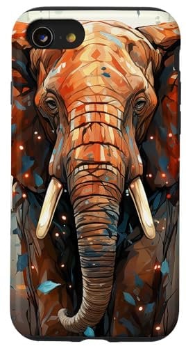 iPhone SE (2020) / 7 / 8 Elephant Flowers Illustration Graphic Case