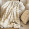 Kuscheldecke Kaninchen Plüsch Decke Kunstfell Warme Überwurfdecke Sofadecke Vielseitig Blanket für Couch Bett Sofa (Weiß, 160 * 200cm)