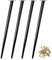 QWORK® 4 Pièces Pieds de Table Metal 72 cm - Base Silencieuse Antidérapante - pour Table Basse, Table à Manger, Chaises, Armoires, Tables de Nuit