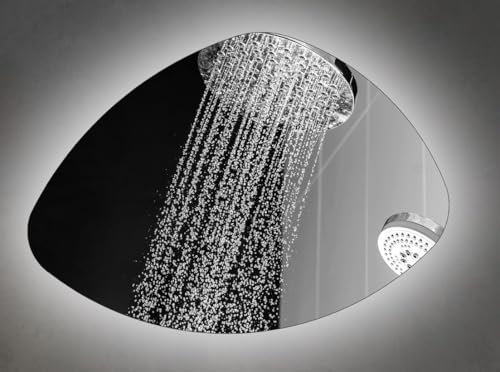 BD ART - Wandspiegel - Badspiegel - Spiegel Asymmetrisch 50x70 cm - mit LED Beleuchtung - Lichtfarbe Neutral 4200K, IP44 - Ganzkörperspiegel - Spiegel Groß - Bathroom Mirror - (Luna_O, 50 x 70 cm)