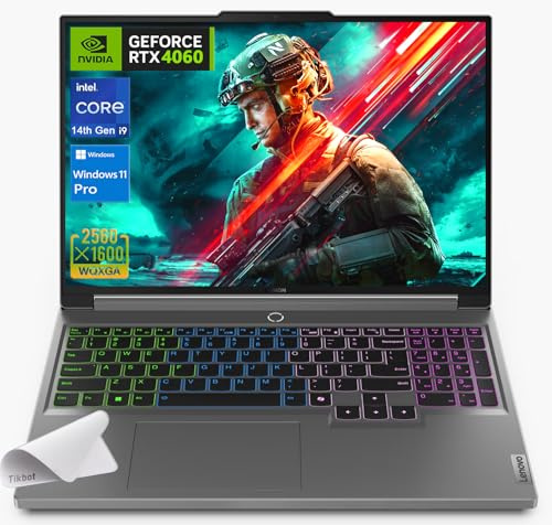 Lenovo 2024 Legion Gaming Laptop - 16 WQXGA (2560 x 1600) Display- 14th Gen Intel Core i9-14900HX - GeForce RTX 4060 - Wi-Fi 6E- RGB Backlit Keyboard-W/Mouse Pad (64G RAM, 1TB PCIe SSD+Win 11 PRO)