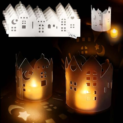 SNAIL GARDEN 24 Stück Windlichter aus Transparentem PP – Teelichthalter für Kerzen & LED-Lichter | Ideal als Weihnachtsdeko, Osterdeko, Adventskränze & Partys