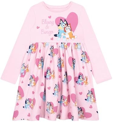 BlueY Vestito Vestito Bambine | Vestiti Invernale Bambina | Abito Bambina | Rose 7-8 Anni