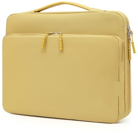 Ayztantine Sacoche Ordinateur Sac à Manches for Ordinateur Portable 13.3 14.1 15.6 Pouces, Sacoche de Voyage Portable, Sac de Transport for Ordinateur, Sac à Main étanche(Goose Yellow,for 15-16 inch)