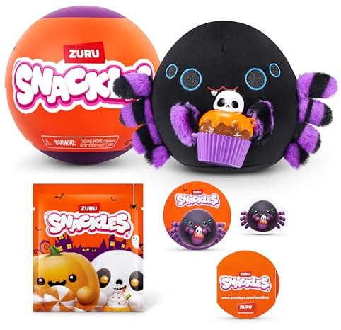 Snackles 12-cm Serie 1 Plüsch von ZURU, Weiches Spielzeugplüschtier mit Snack-Zubehör