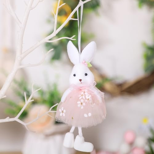 2025 Osterhase Ornamente,Osterdeko Zum Aufhängen Hase Hängedeko Türdeko Zum Aufhängen Easter Decoration Osteranhänger Deko Ostern Frühling Für Drinnen und Draußen Ostergeschenk (01)